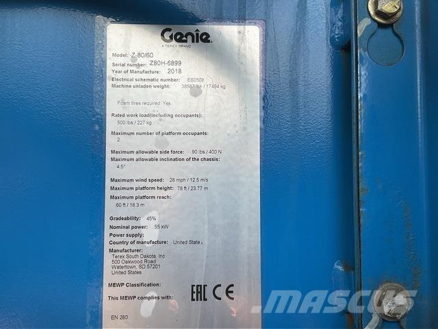 Genie Z80/60 Zglobne podizne platforme