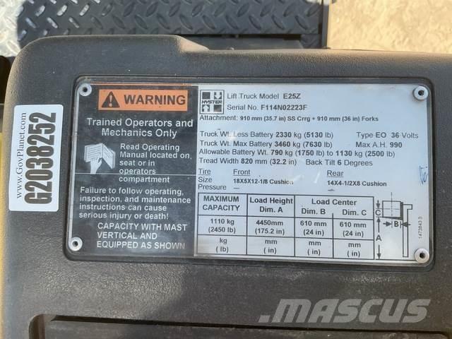 Hyster E25Z Električni viljuškari
