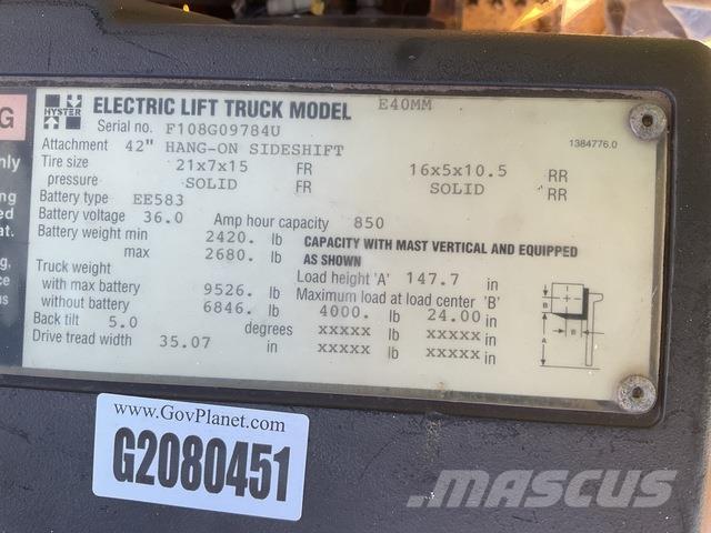 Hyster E40MM Električni viljuškari