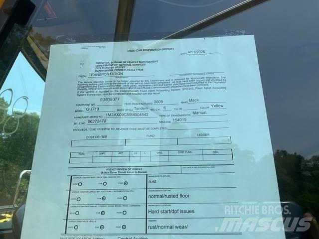Mack GU713 Snežne daske i plugovi