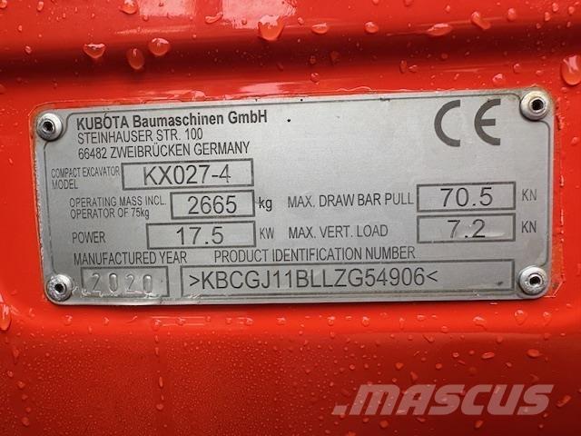 Kubota KX027-4 Midi bageri 7t – 12t