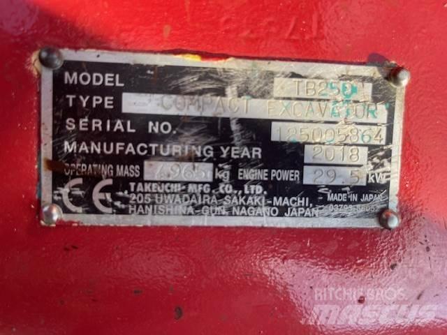 Takeuchi TB250 Midi bageri 7t – 12t
