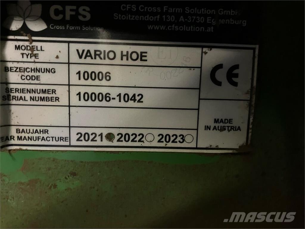  CFS VarioHoe Ostale mašine i oprema za setvu i sadnju