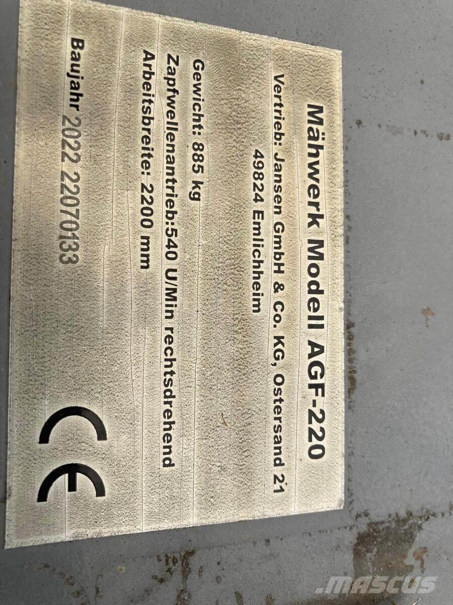 Jansen AGF 220 Kosilice za livade