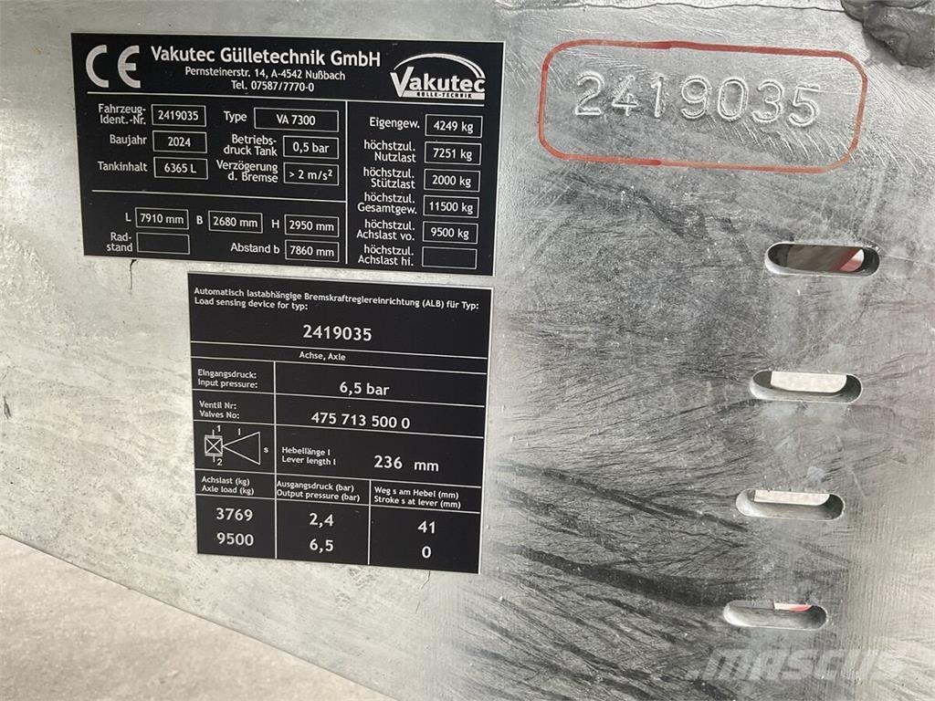  Vakutec VA 7300 Cisterne za djubrivo