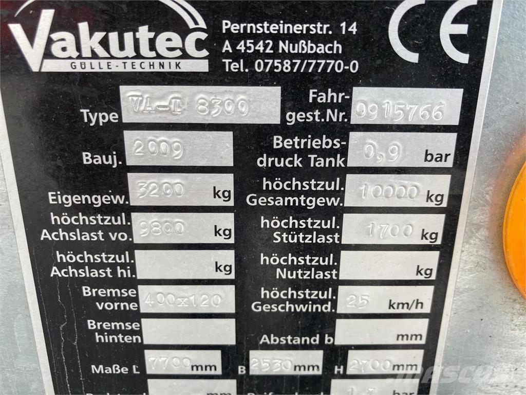  Vakutec VA-T 8300 Cisterne za djubrivo