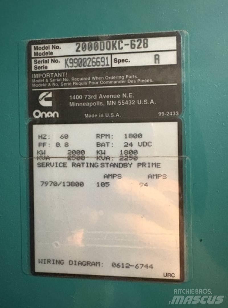 Cummins 2000DQKC-628 Dizel generatori