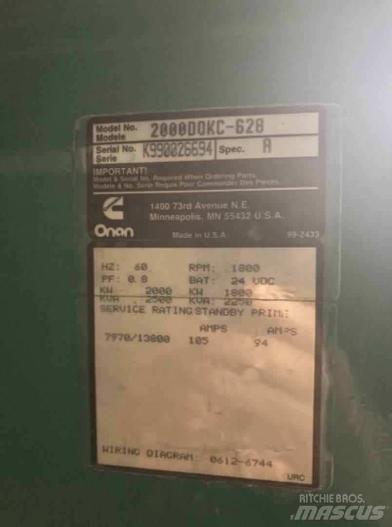 Cummins 2000DQKC-628 Dizel generatori
