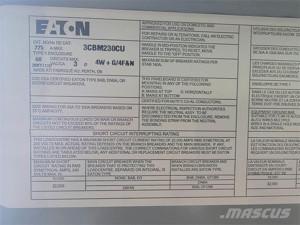 Eaton 3CBM230CU Ostalo za građevinarstvo