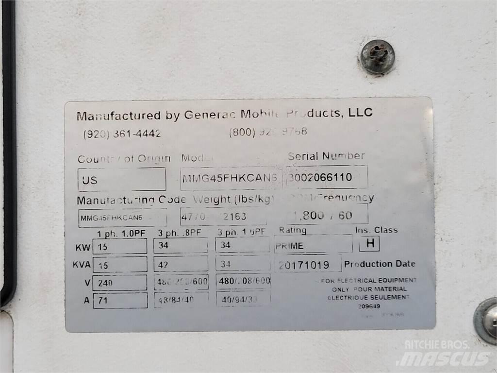 Generac MMG45FHKCAN6 Dizel generatori
