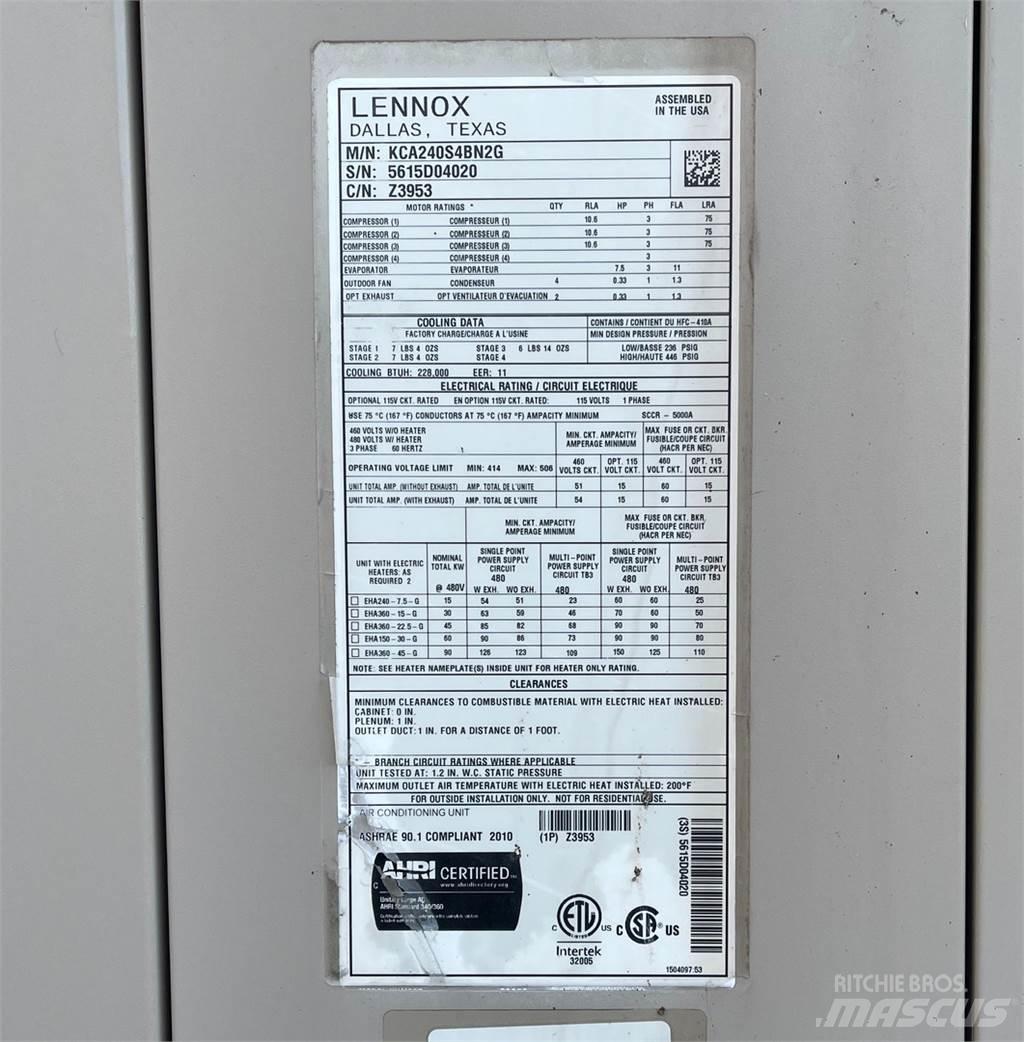 LENNOX KCA240S4BN2G Polovna oprema za grejanje i odmrzavanje