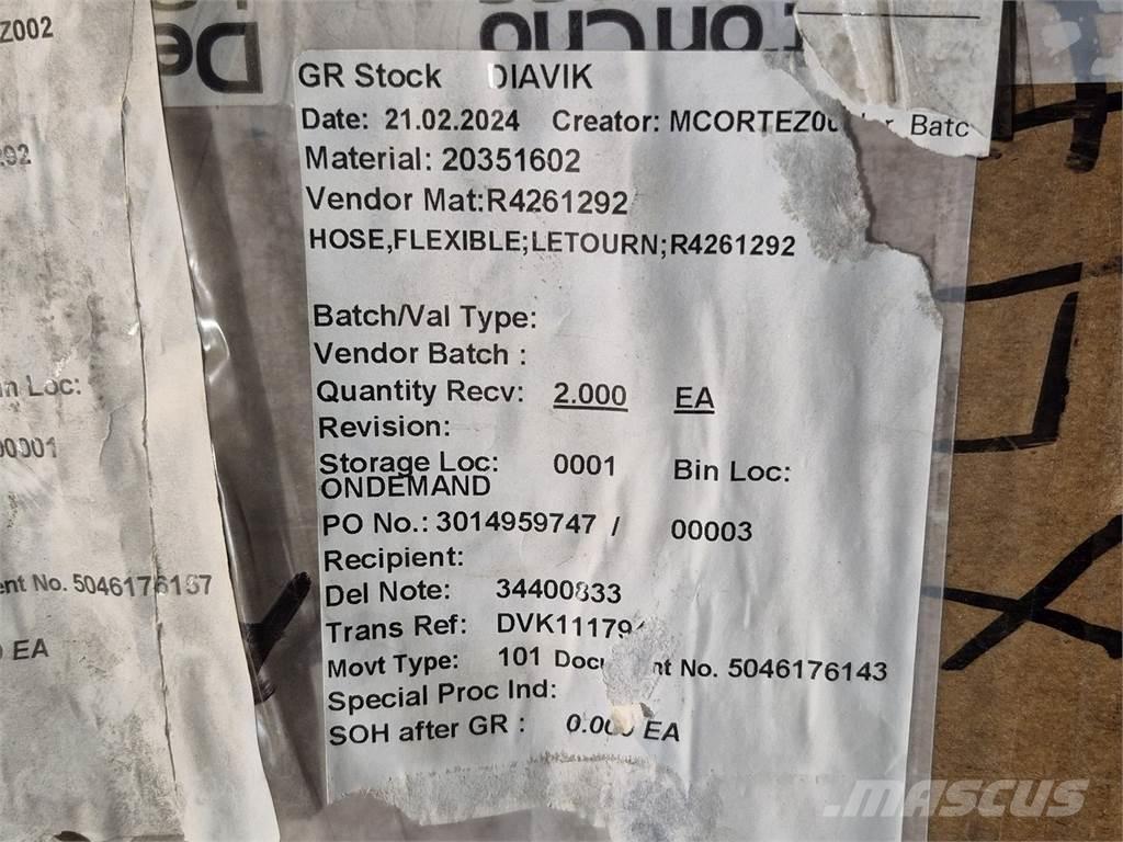 LeTourneau R4261292 Ostale komponente za građevinarstvo