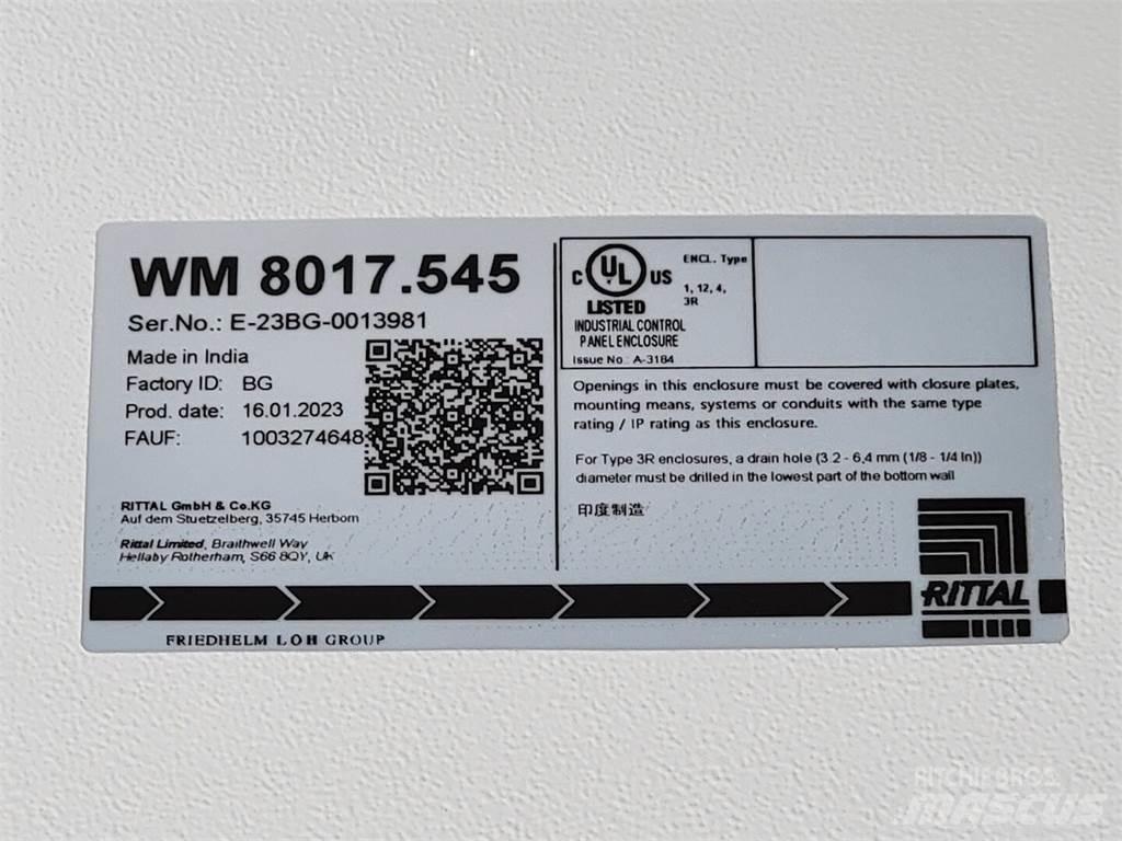  RITTAL WM241608NC Ostalo za građevinarstvo