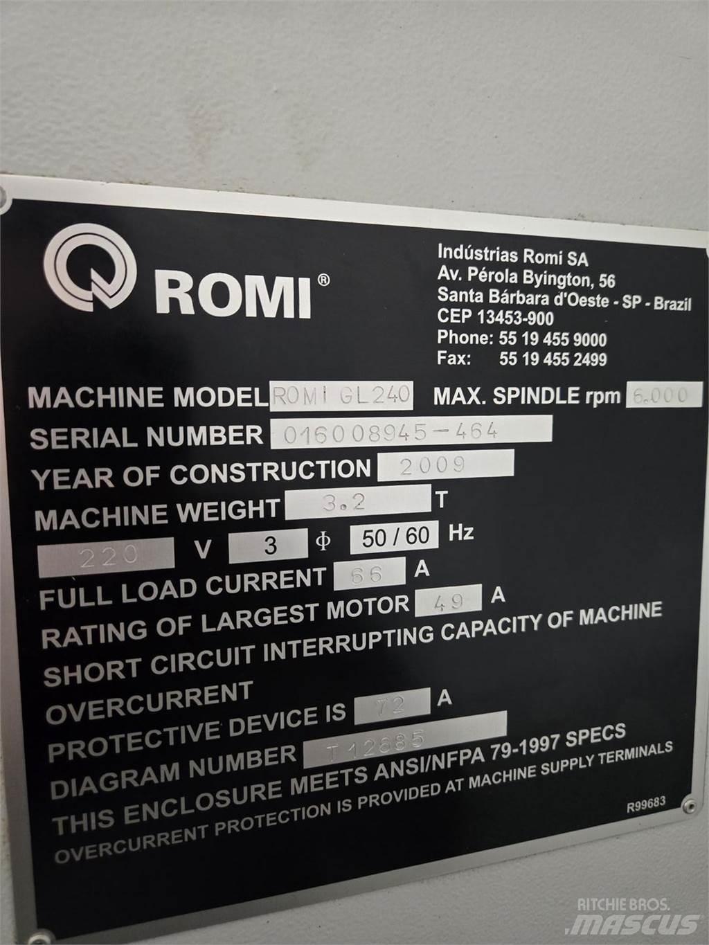  ROMI GL240 Ostalo za građevinarstvo