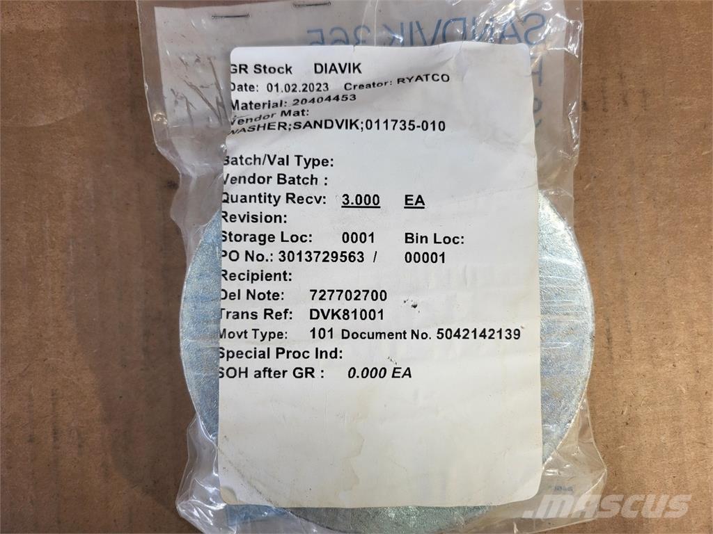 Sandvik 011735-010 Ostalo za građevinarstvo