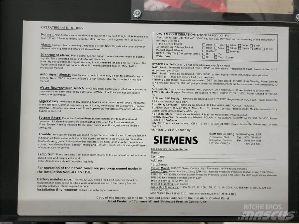 Siemens TXR-320 Ostalo za građevinarstvo