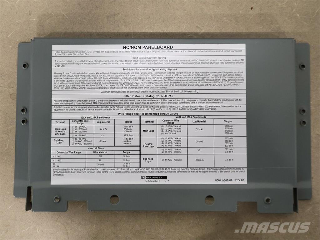  SQUARE D NQ6RDE Ostalo za građevinarstvo