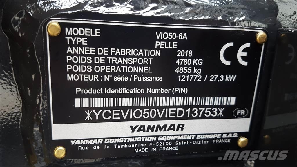 Yanmar ViO50-6 Mini bageri < 7t