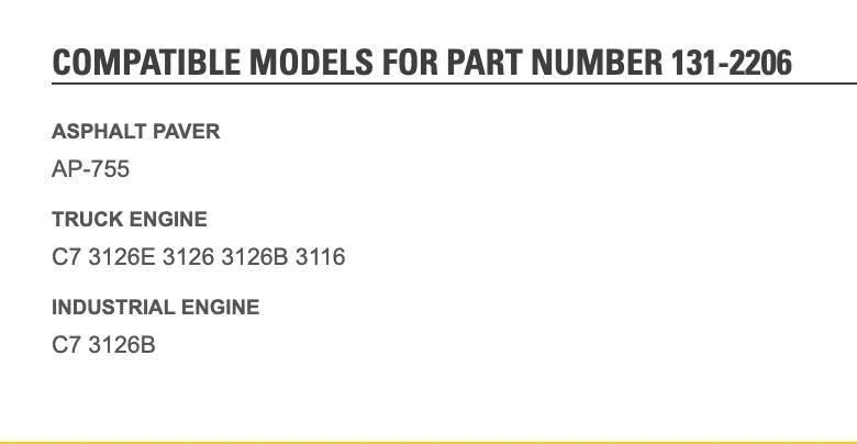 CAT 3126 Ostale kargo komponente