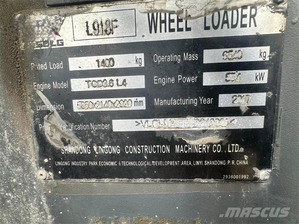 SDLG L918F Utovarivači na točkove