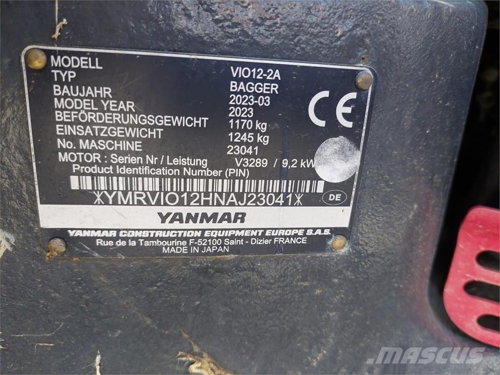 Yanmar Vio 12 Bageri guseničari