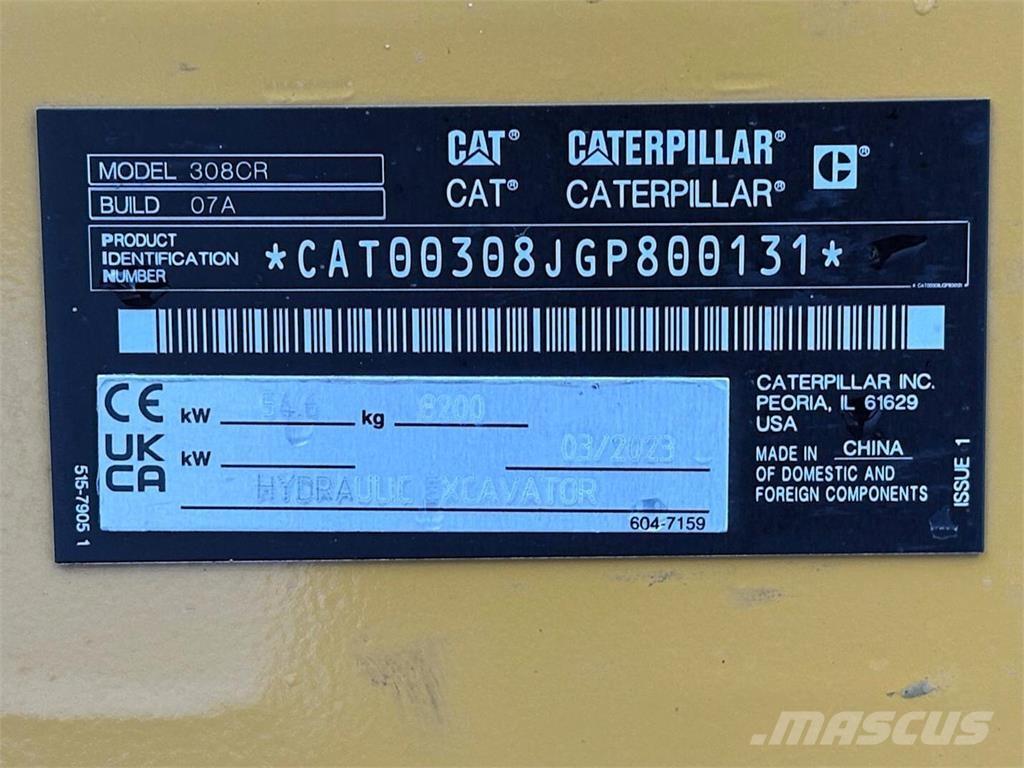 CAT 308 Midi bageri 7t – 12t