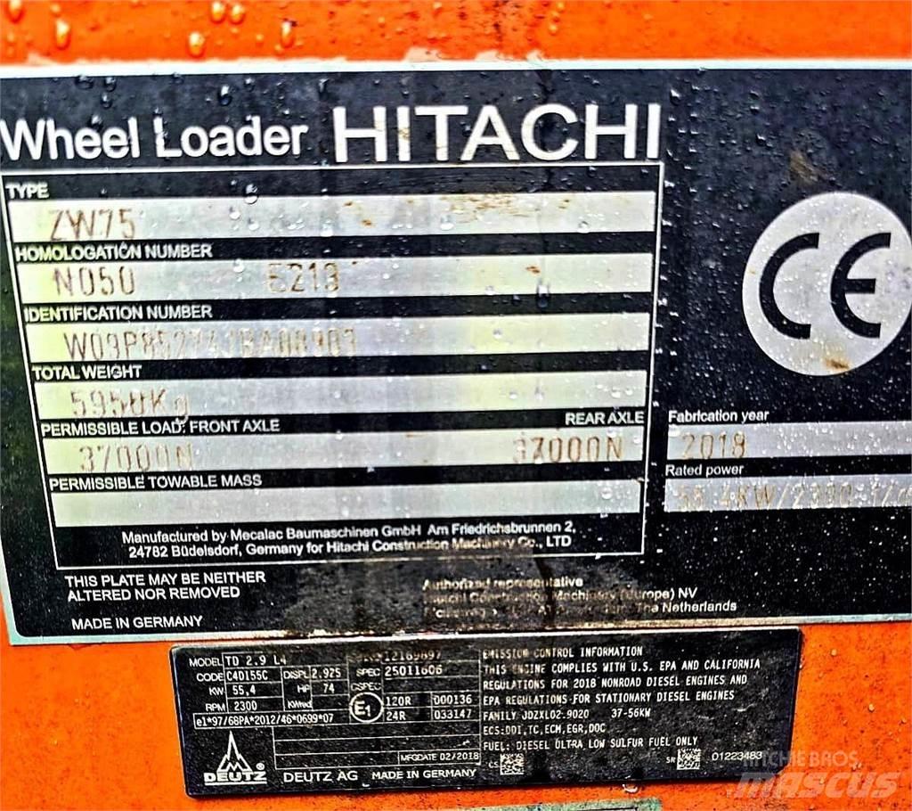 Hitachi ZW75 Mini utovarivači
