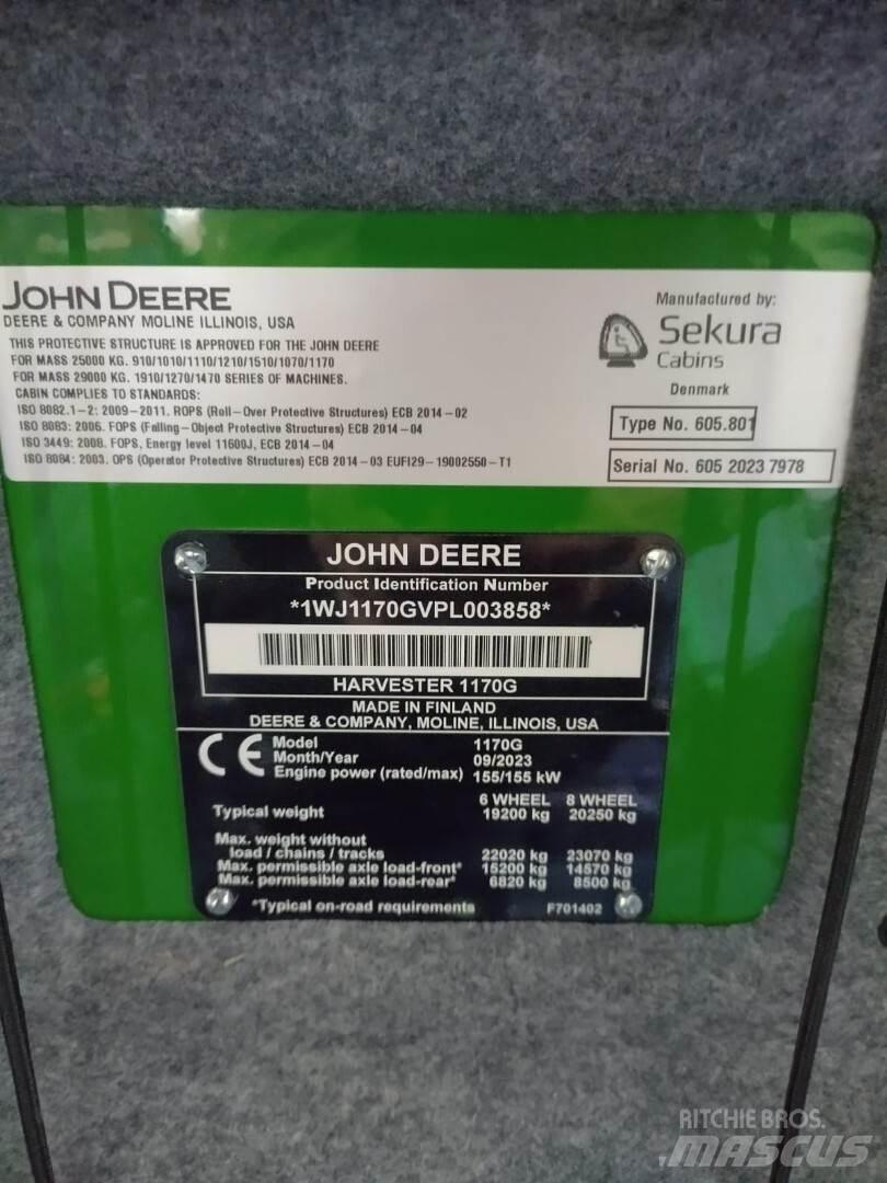John Deere 1170G Harversteri