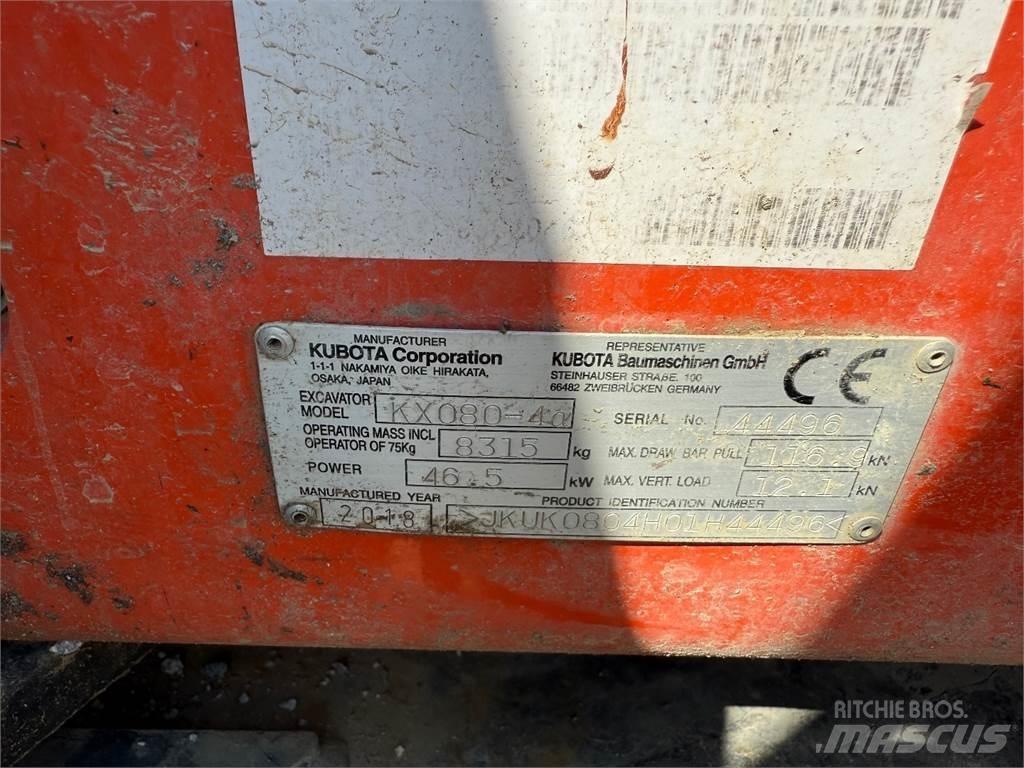 Kubota KX080-4 Midi bageri 7t – 12t