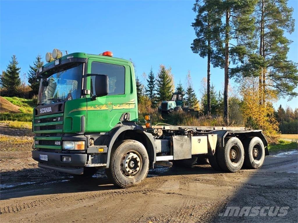 Scania 124C 6X4 Rol kiper kamioni sa kukom za podizanje tereta