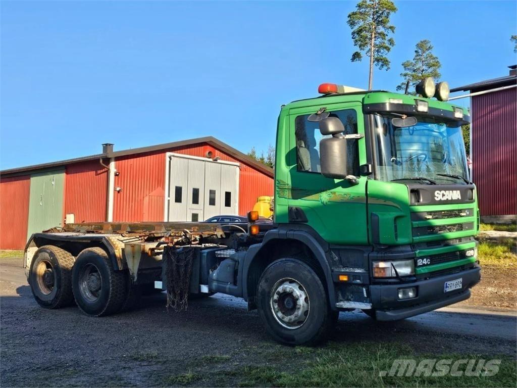 Scania 124C 6X4 Rol kiper kamioni sa kukom za podizanje tereta