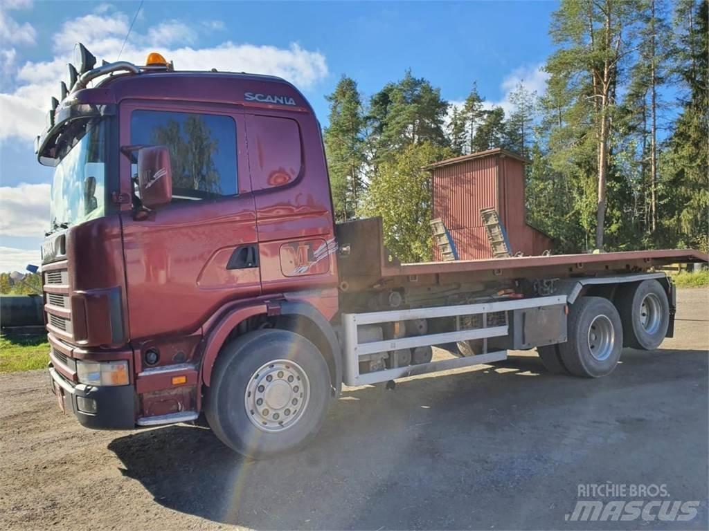 Scania 144G 460 Rol kiper kamioni sa kukom za podizanje tereta