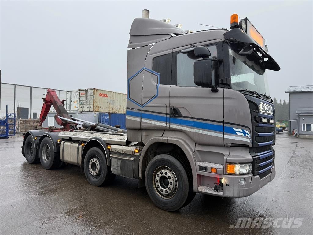 Scania R730 Rol kiper kamioni sa kukom za podizanje tereta