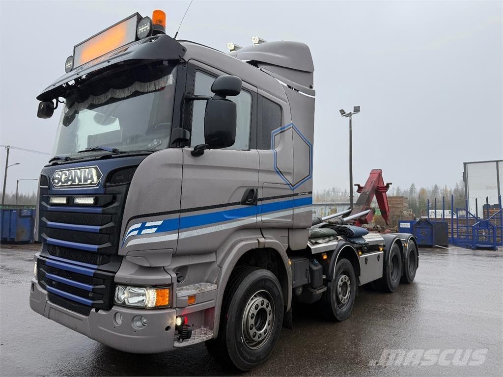 Scania R730 Rol kiper kamioni sa kukom za podizanje tereta