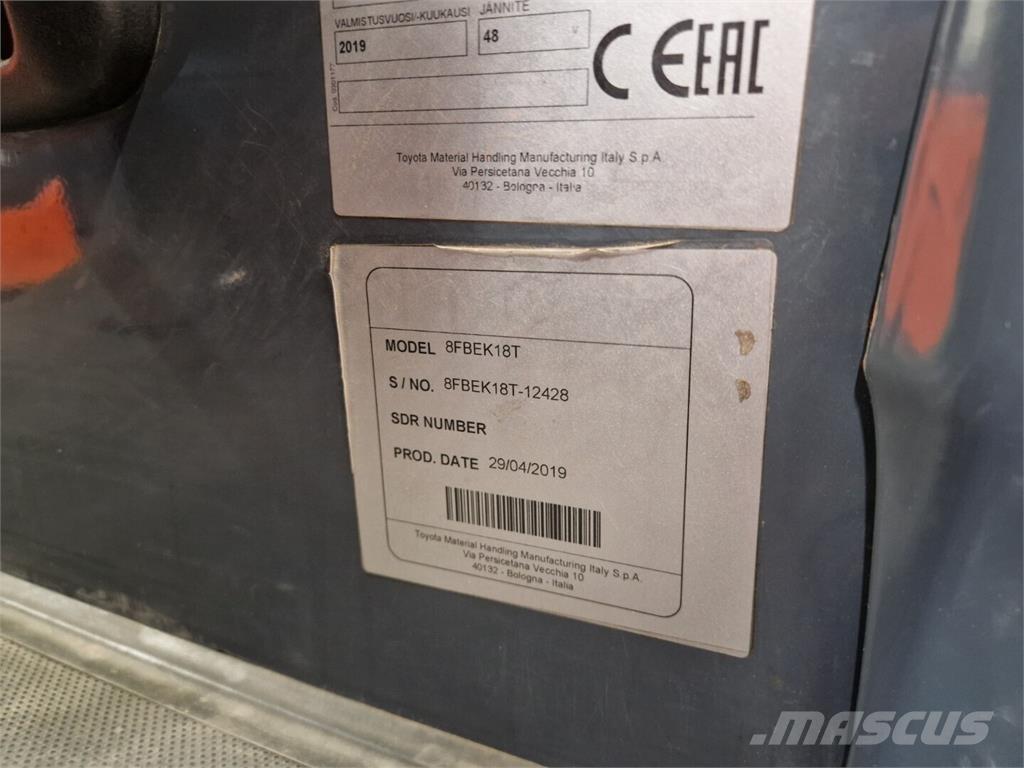 Toyota 8FBEK18T Električni viljuškari