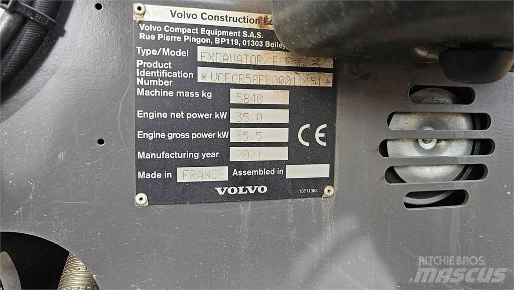 Volvo ECR 58 F Mini bageri < 7t