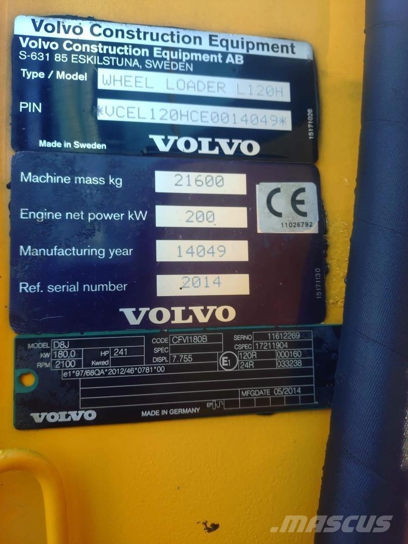 Volvo L120H Utovarivači na točkove