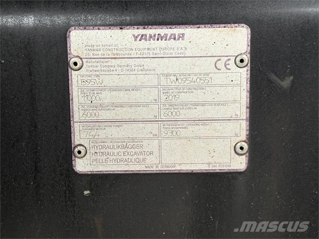 Yanmar B 95 W Bageri točkaši