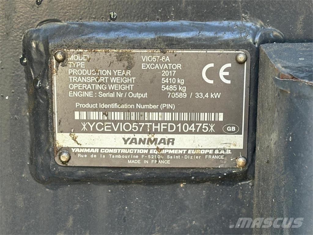 Yanmar VIO 57-6A Mini bageri < 7t