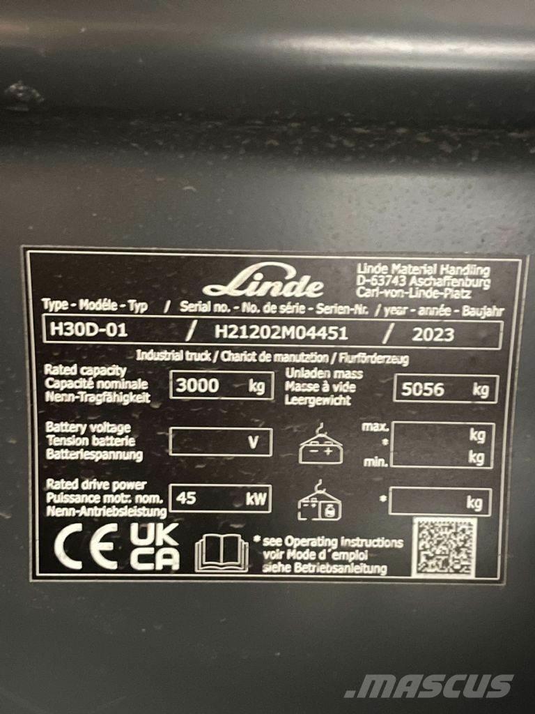 Linde H30D-01-1202 Dizelski viljuškari