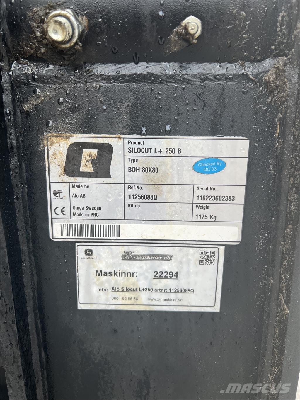 Ålö Silocut L+ 250 Ostala oprema i komponente