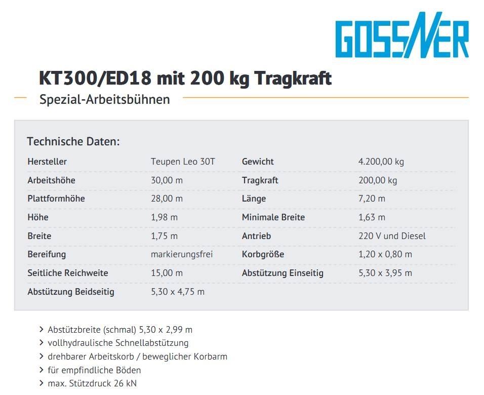 Teupen Leo 30 T Teleskopske samohodne platforme
