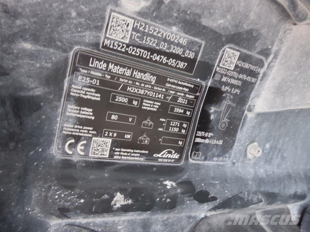 Linde E25-01 Električni viljuškari