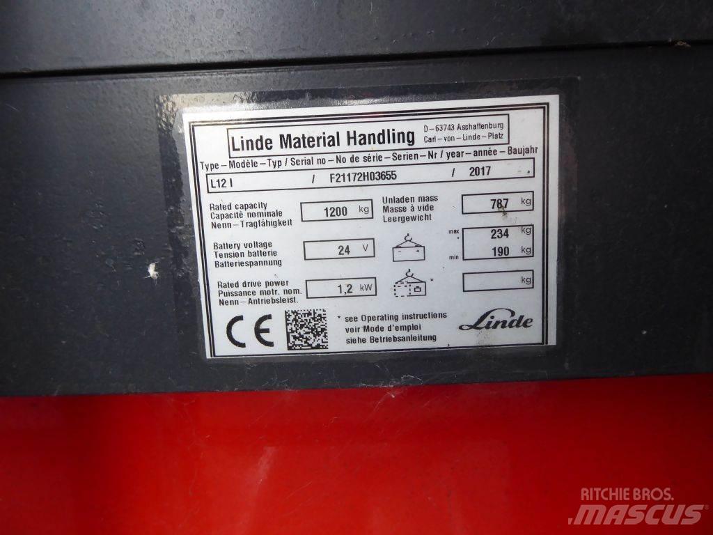 Linde L12L Ručni električni viljuškar