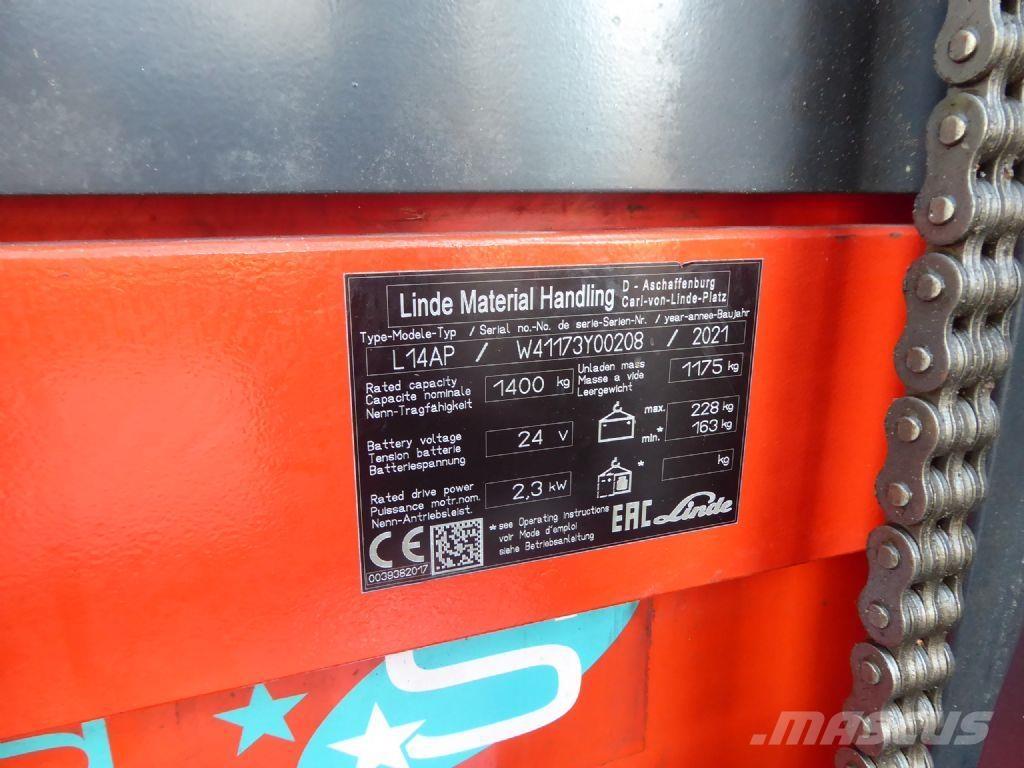 Linde L14 AP Ručni električni viljuškar