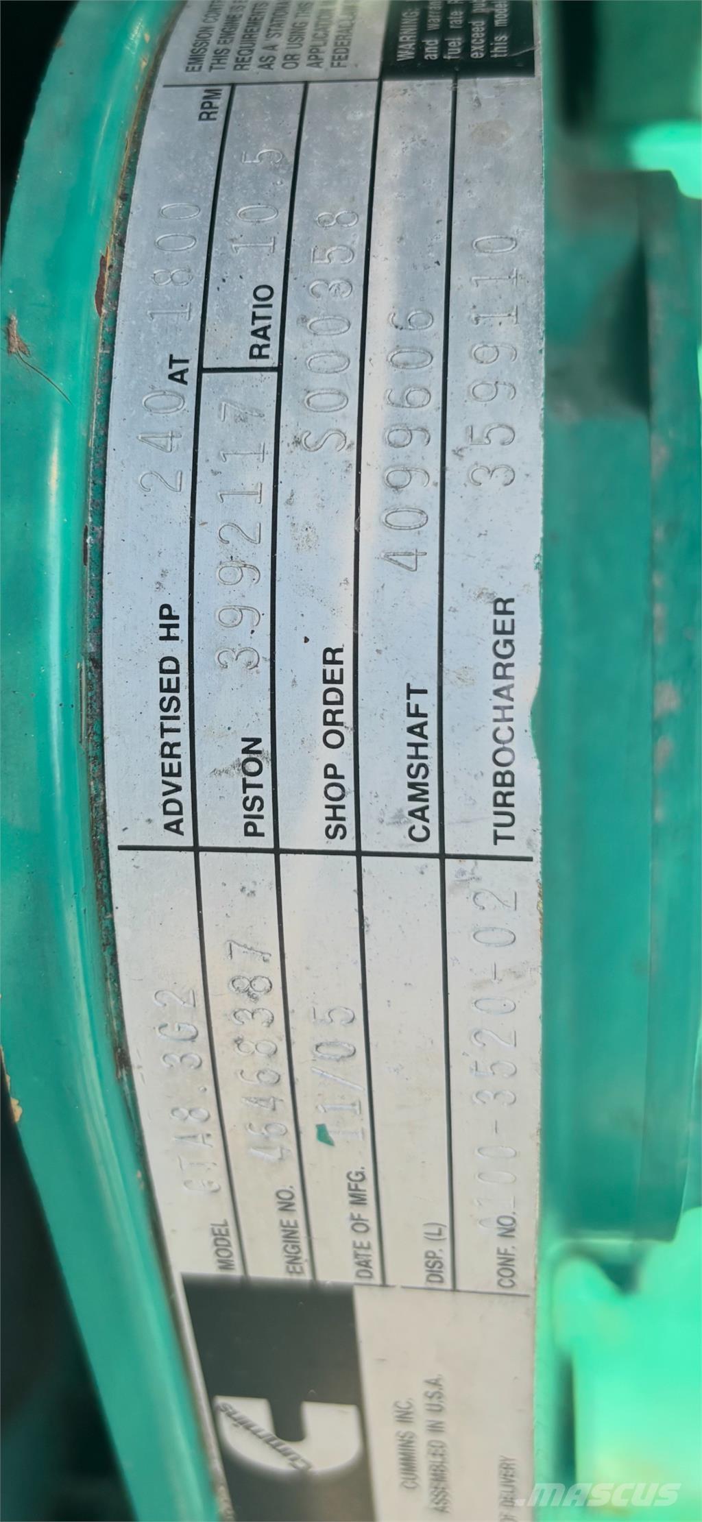 Cummins GTA8.3 Motori za građevinarstvo