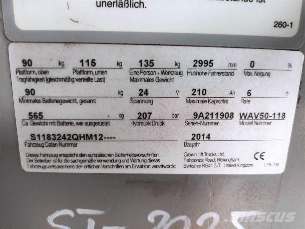 Crown WAV50-118 Visoko dizajući komisioni viljuškar