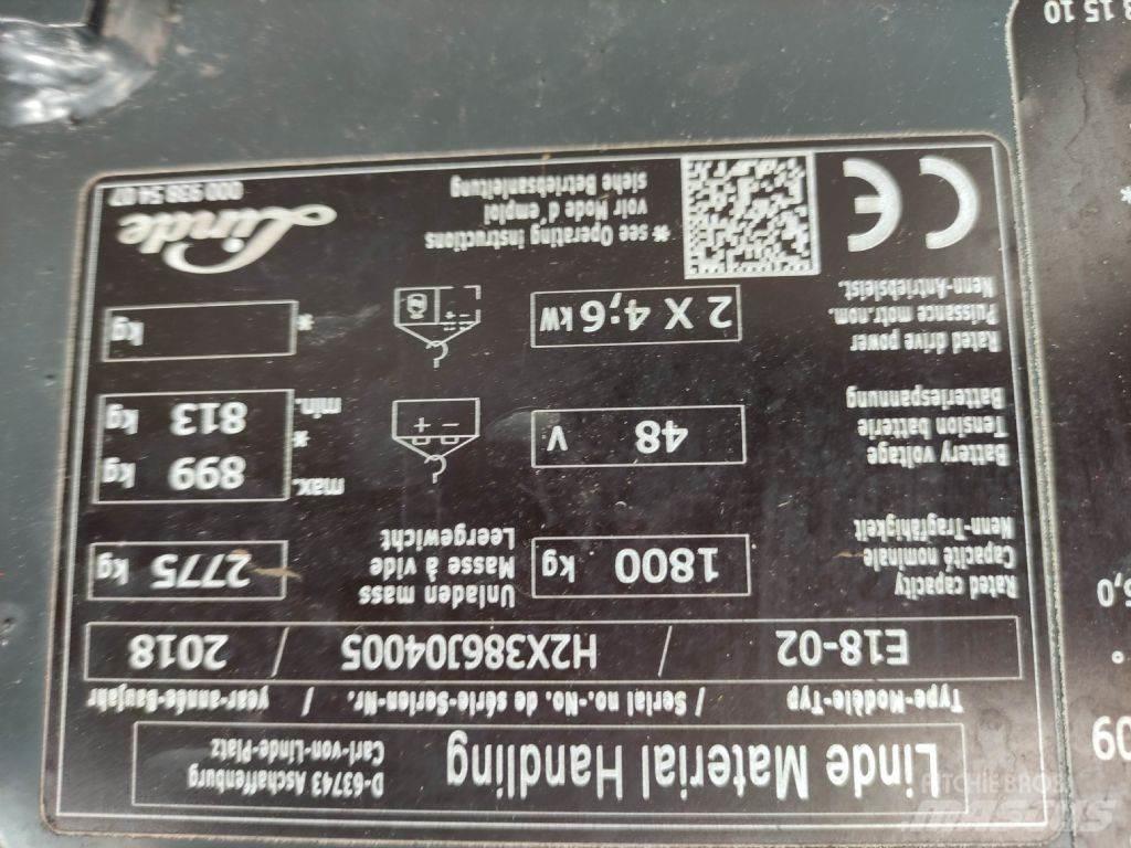 Linde E18-02-386 EVO Električni viljuškari