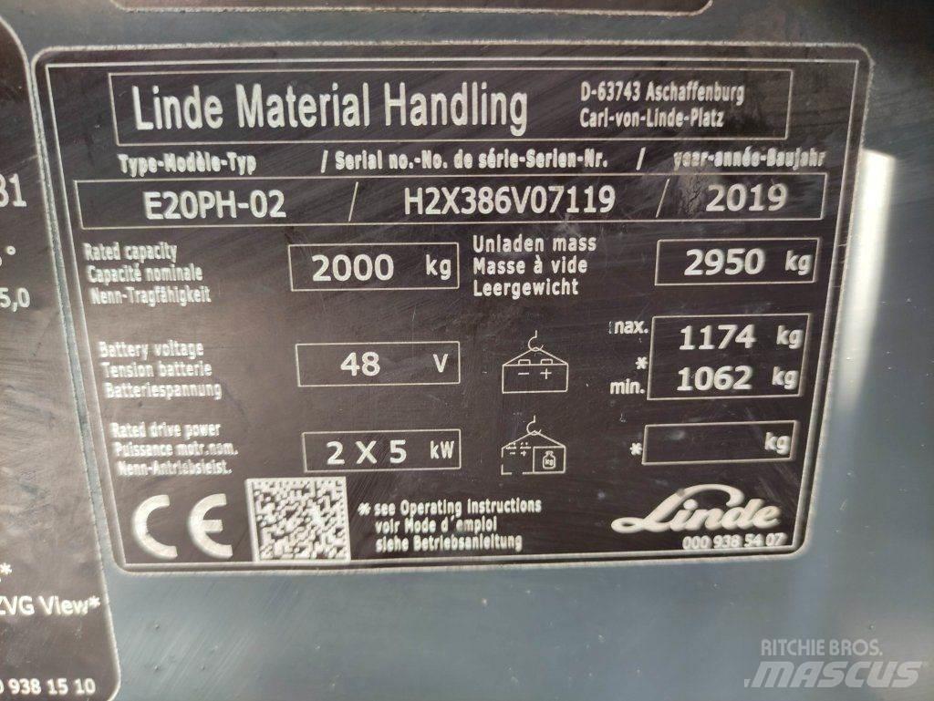 Linde E20PH-02-386 EVO Električni viljuškari