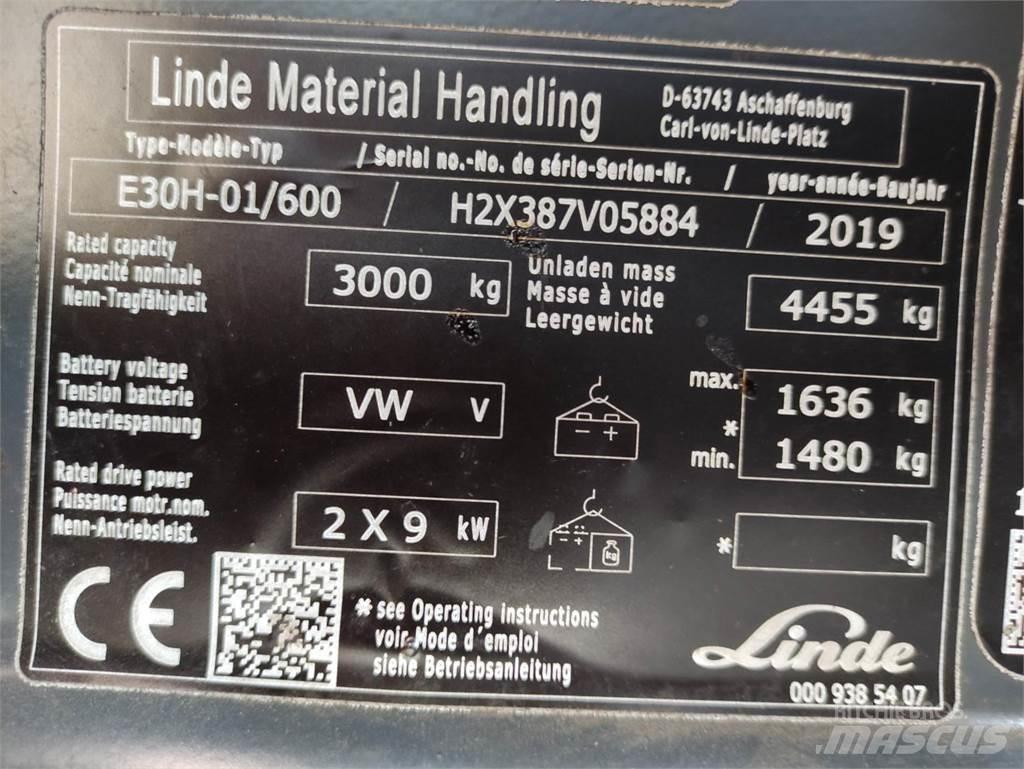 Linde E30H-01/600-387 Električni viljuškari